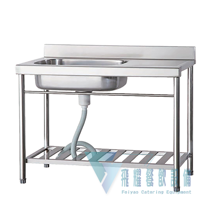 SS-102 不銹鋼單水槽附平台